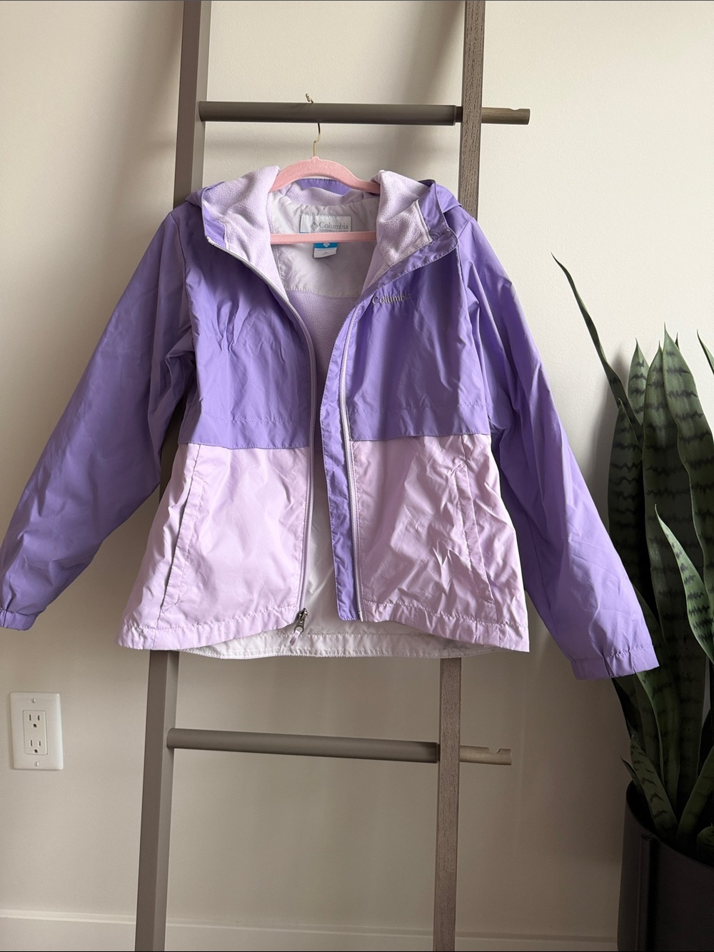 Kids' Columbia Lavender Colorblock Windbreaker Jacket